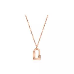 럭키엘 탄생석 11월 시트린 실버핑크 목걸이 TNSSVP13950S-11