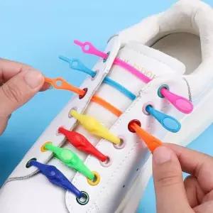 무매듭신발끈 매듭없는 실리콘 신발끈 탄력고무 어린이 유아