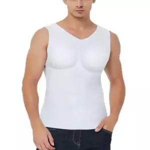 남자보정속옷반팔 남자 가슴 뽕 머슬 패드 근육 나시 런닝 보정속옷