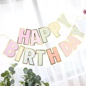 생일축하 파티 돌잔치 해피버스데이 가랜드 벽걸이 데코 장식 꾸미기 소품