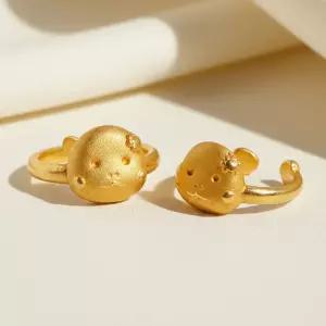 24K 순금 뱀 돌반지 뱀띠 아기 선물 조카 돌선물 첫돌 백일 0.5g