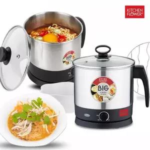 키친플라워 2L 대용량 라면포트 전기포트 무선포트 커피포트 멀티포트 전기냄비 전기쿠커 계란찜기