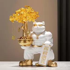 헬스장 근육 체육관 사무실 개업선물 복고양이