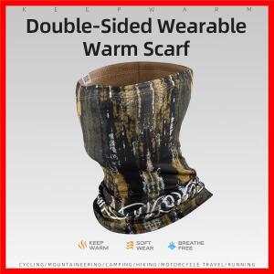 ROCKBROS 풀페이스 마스크 넥 튜브 아웃도어 스포츠 반다나 스카프 폴라 플리스 워머 탄력성 양면 여행