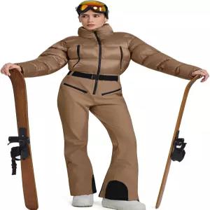 리위옐 여성 원피스 스키복 슬림 핏 스노우슈트 점프슈트 방수 겨울 스노보드