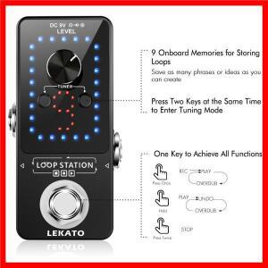 페달 Lekato 기타 효과 루퍼 부품 루프 스위처 음악 악기 True Bypass 9 슬롯 웨이브 레코드 40 분 F/s