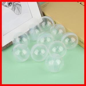 50PCS 지우기 투명 플라스틱 캡슐 장난감 서프라이즈 공 작은 컨테이너 만들기 것들 모델 인형 집 액세서리