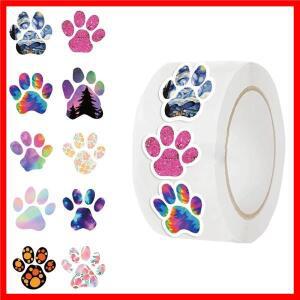 500개 강아지 발바닥 롤 스티커, 노스탤지어 하라주쿠 홈 커피 자전거 레트로 폰 리빙 스케이트보드 만화