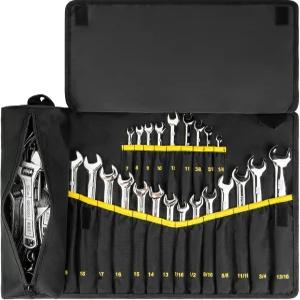 렌치 롤 정리함 23+1 포켓이 있는 롤업 파우치 미터법 및 SAE 렌치용 헤비 듀티 공구 남성용 대형 홀더