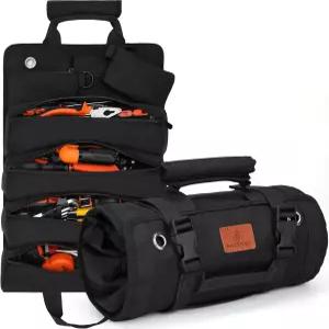 바크락시아 도구 가방 롤업 작은 상자 보관함 분리 가능한 파우치 2개 포함 헤비 듀티 정리함 남성 아빠