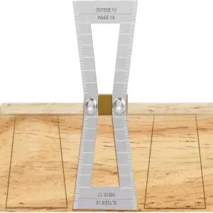 하우스솔루션 도브테일 마커 스케일이 있는 스테인리스 스틸 지그 가이드 목재 조인트 마킹 게이지 템플릿