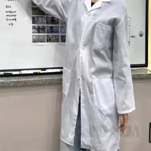 디노꿈 흰색 가운 M 실험복 연구원가운 실습복
