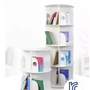 회전책장 프리미엄 채 수납 IH 유아책장 원형 꽂이 조립식책장 어린이책 4단 INTHOME