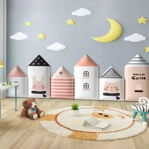 귀여운 벽 쿠션 6개세트 패널 충돌 방지 벽 보호 안전 쿠션 침대 헤드보드