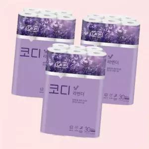코디 ()코디 라벤다 화장지 30Mx30롤 3팩 4615517