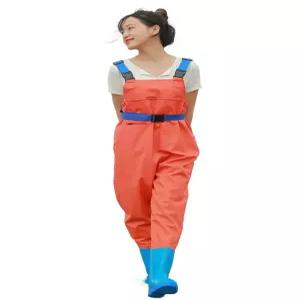 여성용 가슴 장화 갯벌 체험 레인팬츠 농사 방수 어부복 선상