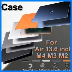 매트 노트북 케이스 맥북 에어 13.6인치 M4 M3 M2 2025 2024-2022 출시 모델 A3240 A3113 A2681, 액세서리
