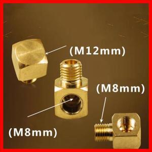 사각 구리 엘보 오일 파이프 나일론 튜브 조인트 스레드 M8X1 머시닝 센터 CNC 기계 윤활유 펌프 드레인 커