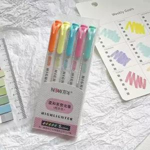 파스텔 형광펜 암기펜 필기구 5색 세트 M13165