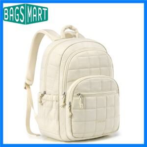 BAGSMART 노트북 가방 여성용 대학 캐주얼 배낭 누비 이불 소형 컴퓨터 방수 15.6 인치