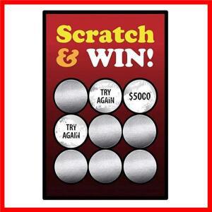 파티 활동용 라운드 스티커, 스크래치 스트라이프 카드 필름 씰링 100 개/팩