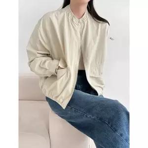 [하프클럽/샵앤]여성 밴딩라운드 바람막이 바스락 집업 점퍼 NYS-WJP-5149-핑크