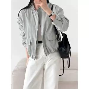 [하프클럽/샵앤]여성 밴딩라운드 바람막이 바스락 집업 점퍼 NYS-WJP-5149-소라