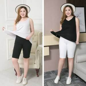 빅사이즈 여성 면스판 5부 레깅스 여름 반바지 운동복 요가복 헬스복 트레이닝복 필라테스