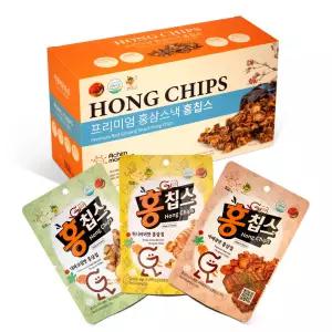 [아침마당홍삼]홍칩스 어린이용(3가지 맛)KIDS PACK 프리미엄 홍삼스낵