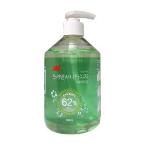 3M 새니타이저 손소독제(베이직겔) 500ml 1병/손세정/에탄올/쓰리엠