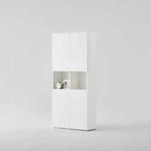 한샘 티오 격자책장 상하부도어형 5단 80cm (컬러 택1)