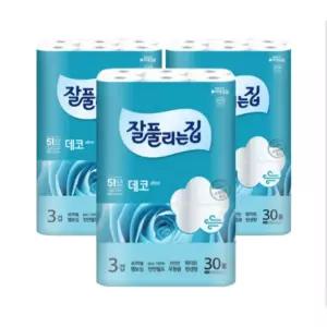 [신세계 규격](의정부점)미래생활 잘풀리는집 더 도톰한 3겹 데코 30m*30롤[3팩]