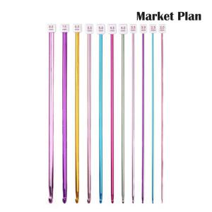 마켓플랜 뜨개질 비비드 롱코바늘 11종세트