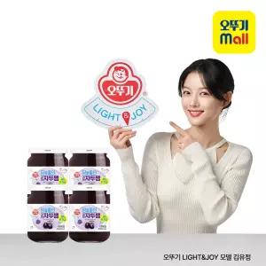 [본사직영] 오뚜기 LIGHT&JOY 당을줄인 김천자두쨈 290g, 4개