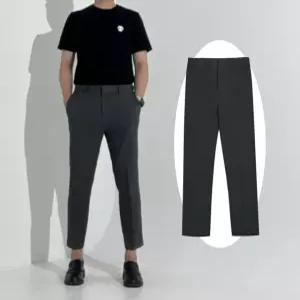 몽메리노 도메스틱브랜드 키작남 키작은남자 9부 테이퍼드핏 슬랙스 차콜