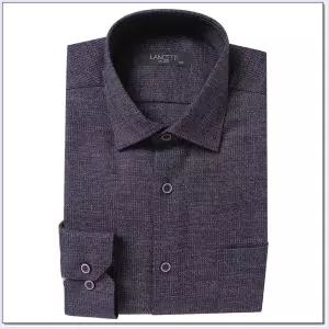 [란체티](하남점) 남성 겨울 기모 바이올렛 컬러 일반핏 긴소매 와이셔츠 LVW5003VI