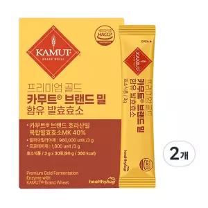 헬씨허그 프리미엄 골드 카무트 효소 30포 2박스 (2개월) / 탄수화물분해 브랜드밀 함유 발효 효능 가루