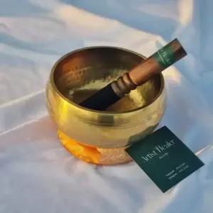 아티스트힐러 싱잉볼 요가종 명상종 핸드메이드 티벳종 씽잉볼 9.5cm세트