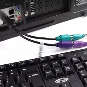 구형키보드 옛날마우스 연결잭 PS2 TO USB 멀티컨버터 이중 2IN1 포트 듀얼 유선 젠더 변환 어댑터 아답터