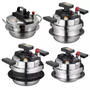 굿밥 국내생산 스텐레스 초고압 통3중 압력밥솥 1-4인용/누룽지 가마솥 압력솥 미니밥솥