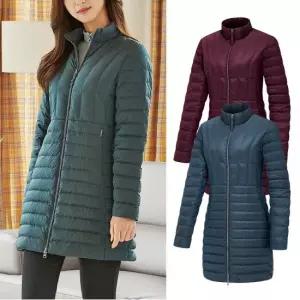 [콜핑]여자 구스다운 부드러운 등산 경량 롱패딩 GS