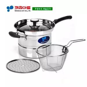[퀸센스]키친아트 스테인레스 찜국수냄비(찜기)18CM