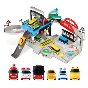 [아이코닉스] 타요 신호등 교통놀이 + 타요 친구들 미니카 6종 세트