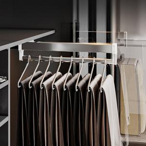 슬라이딩 옷장 인출식 레일 행거 스테인리스 바지걸이 드레스룸 정리용