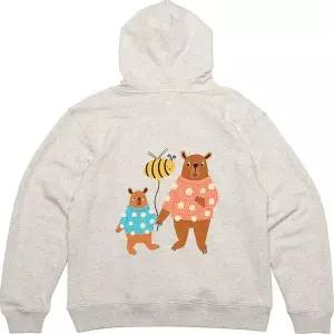 [하프클럽/]후드티 뒷면 곰가족 꿀벌풍선 엄마와 아들 디자인 옷