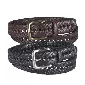 [타미힐피거] 남자 위빙 꽈배기 가죽 벨트