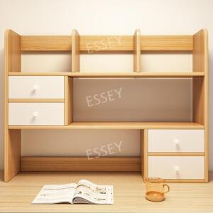 원목 책꽂이 수납장 간이 책상위 60/80cm 2단 서랍장 미니 정리함 책장 전면 서랍