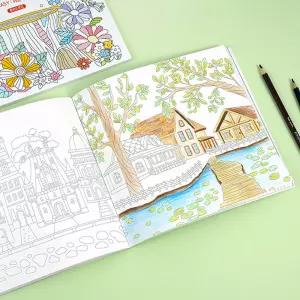 쉬운버전 컬러드로잉 컬러링북 핑크풋 색칠공부 컬러테라피 엽서북 초보자 추천