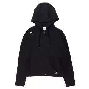 데상트 여성 코튼 모달 트레이닝 후드집업 SP322UFT89 BLK