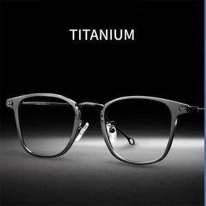YOOSKE 티타늄 안경, 블루라이트 방지, 고화질, 노안 비즈니스 프레임